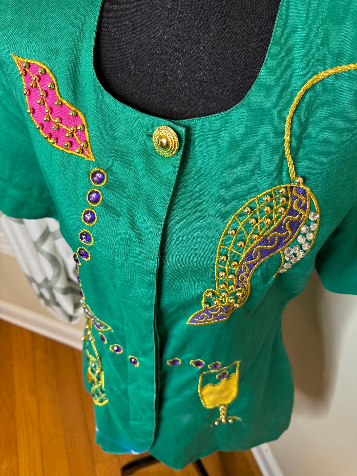 JB Collections Beaded and Embroidered Vtg Blazer