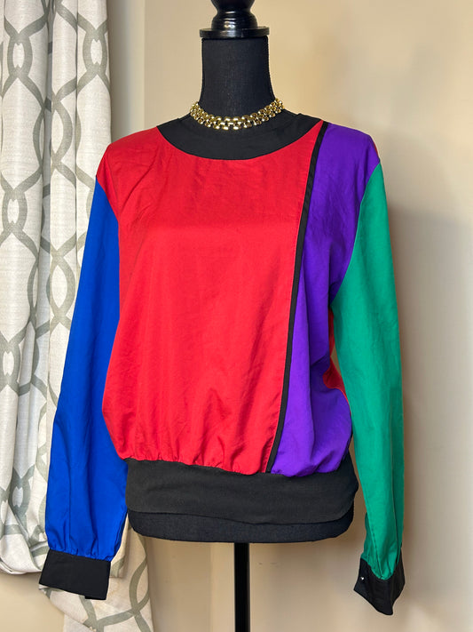 Dolman Sleeve Colorblock Shirt