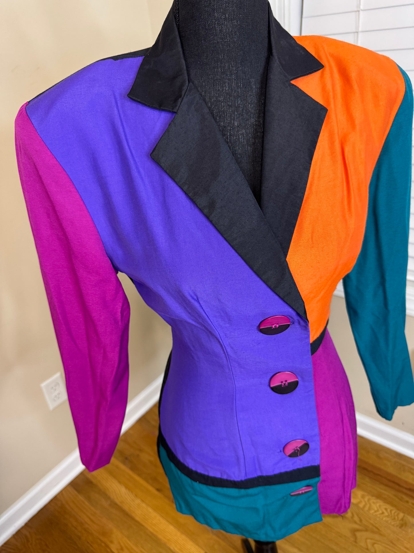 Vtg Addiction Colorblock Blazer