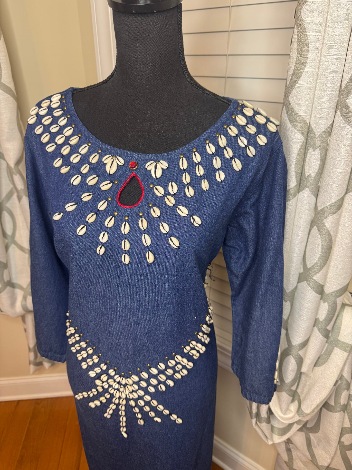 Molato Denim Dress with Shells
