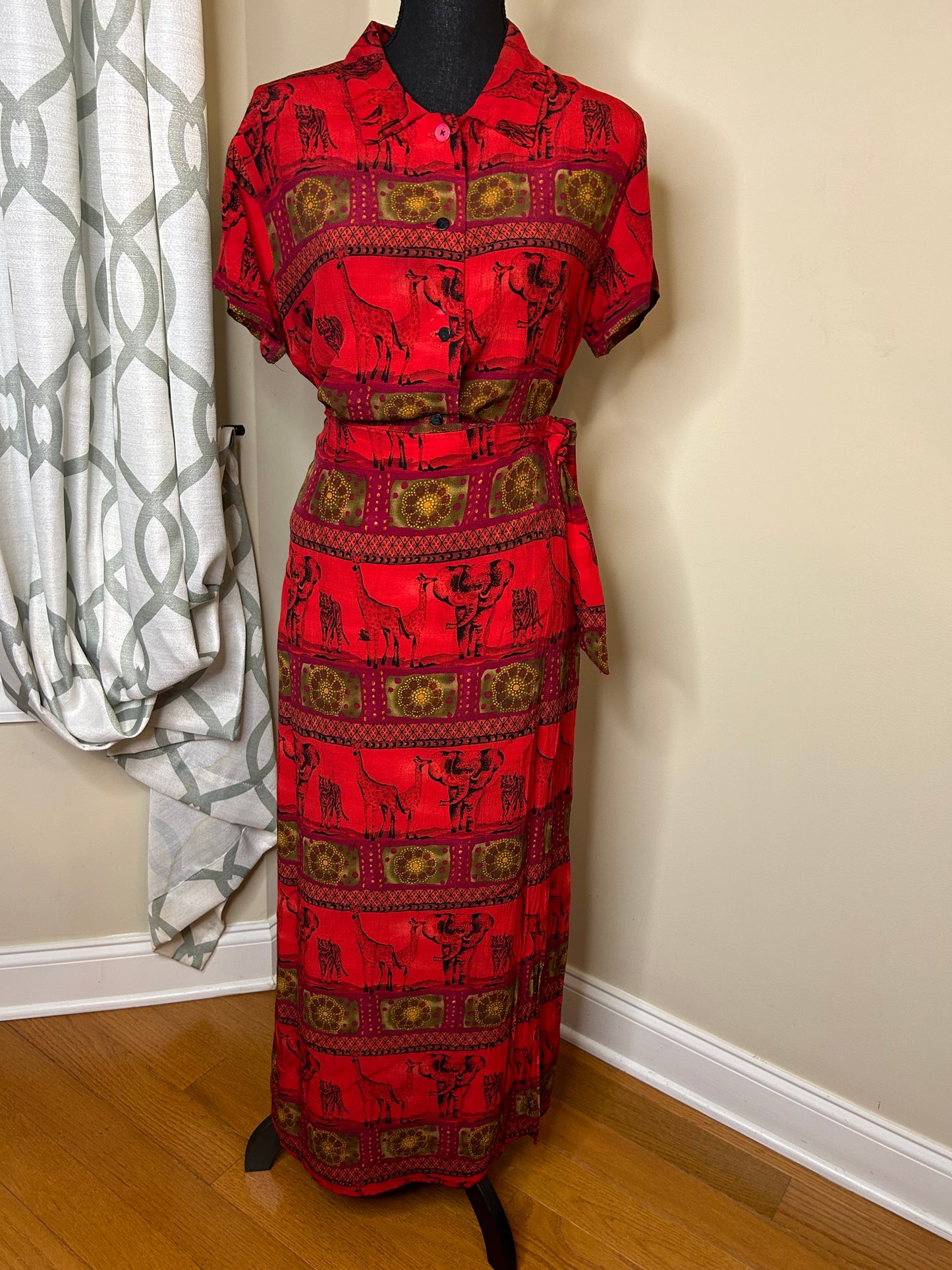 Rikki J 2-Piece Faux Wrap Skirt Set