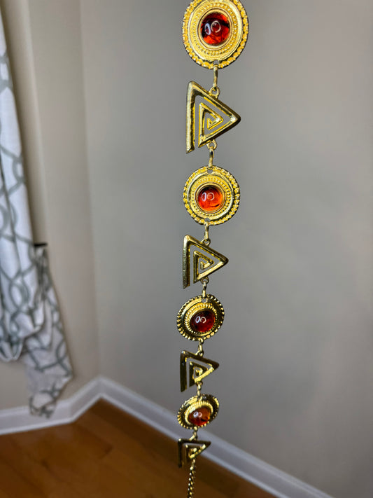 Vintage Amber Cabochon Jewel Belt