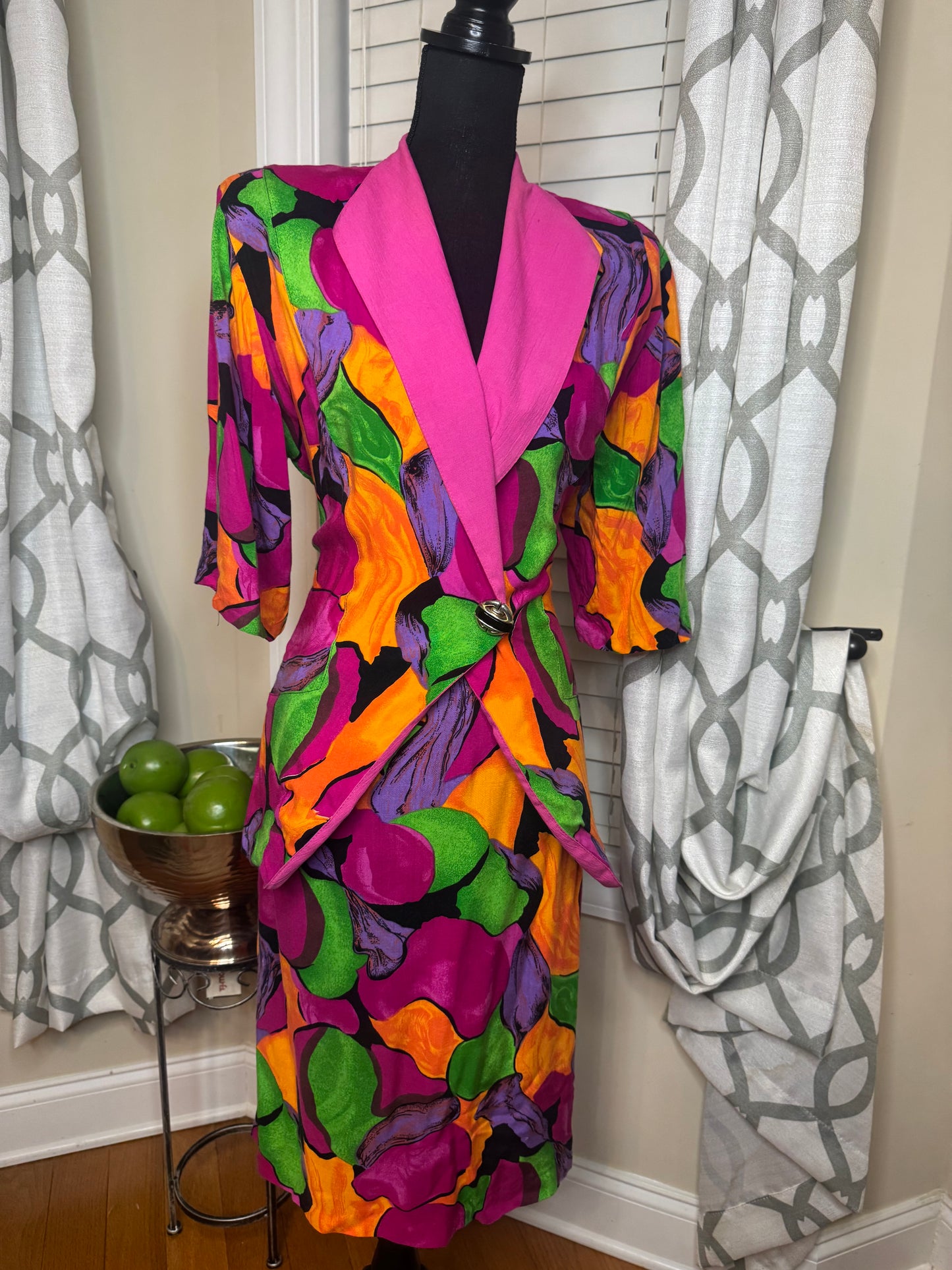 Jessica Jonathan 2-Piece Abstract Print Skirt Set