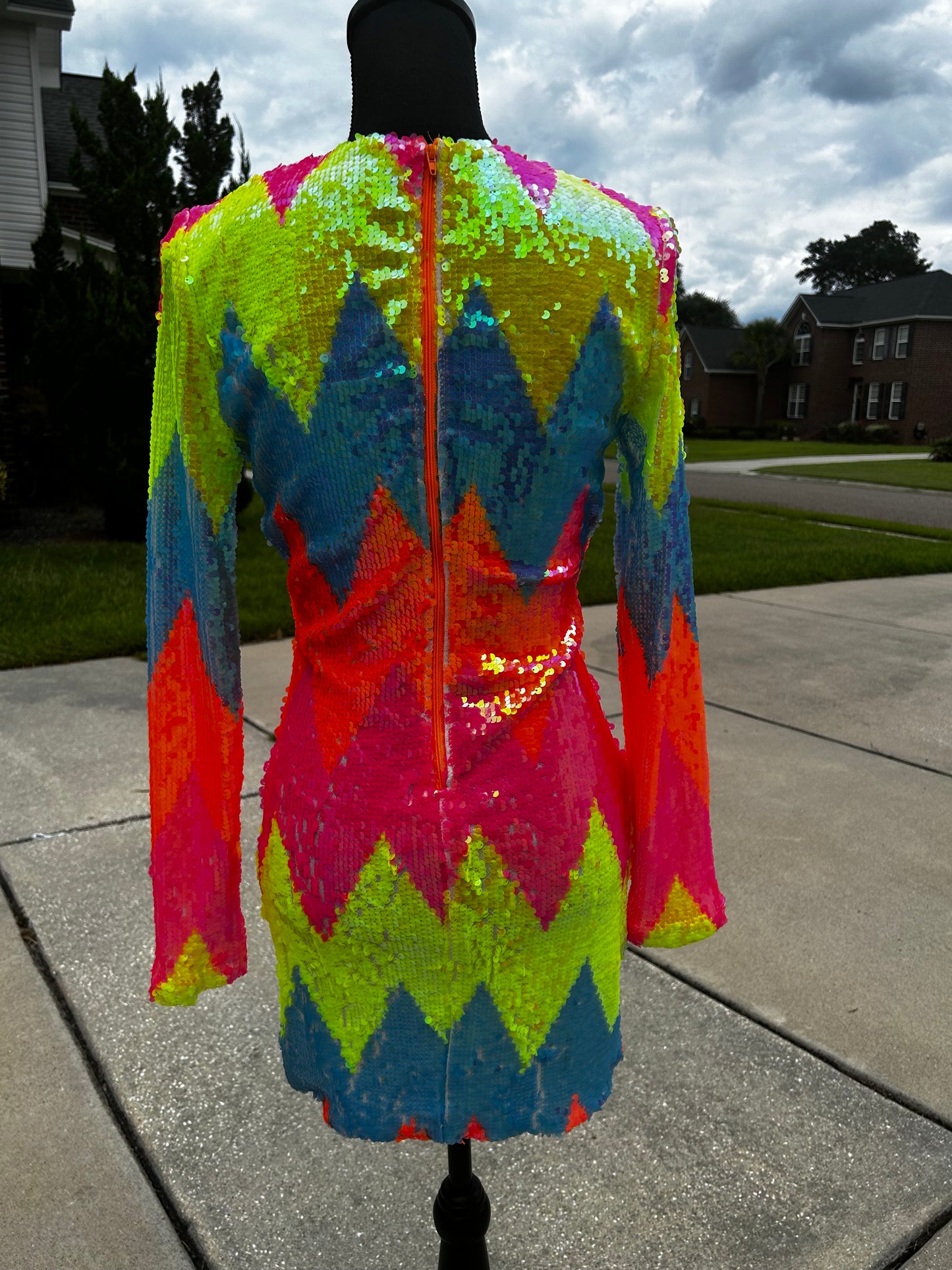 Shop Akira Multicolored Sequin Dress (NWOT)