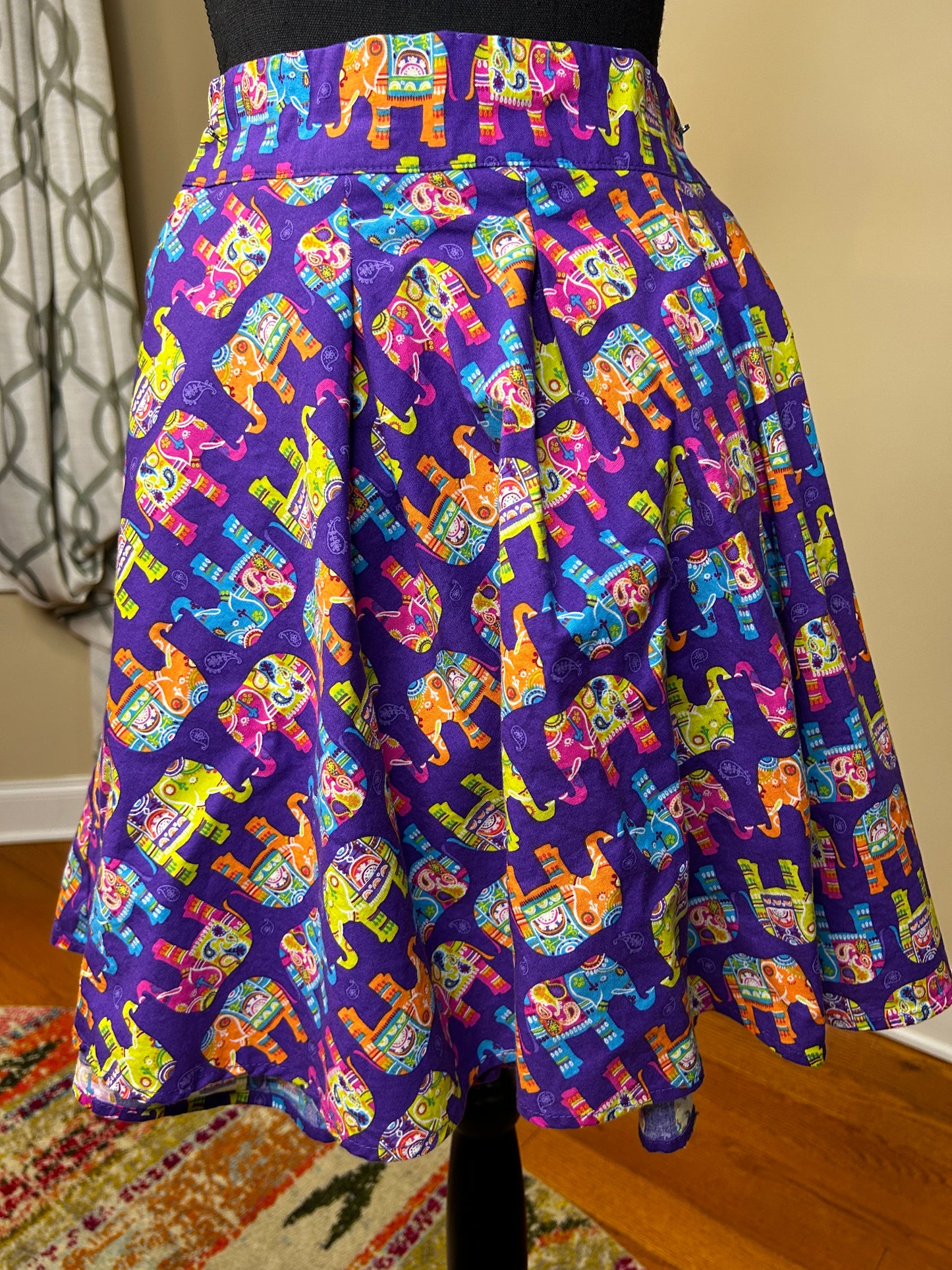 Retrolicious Elephant Print Skirt