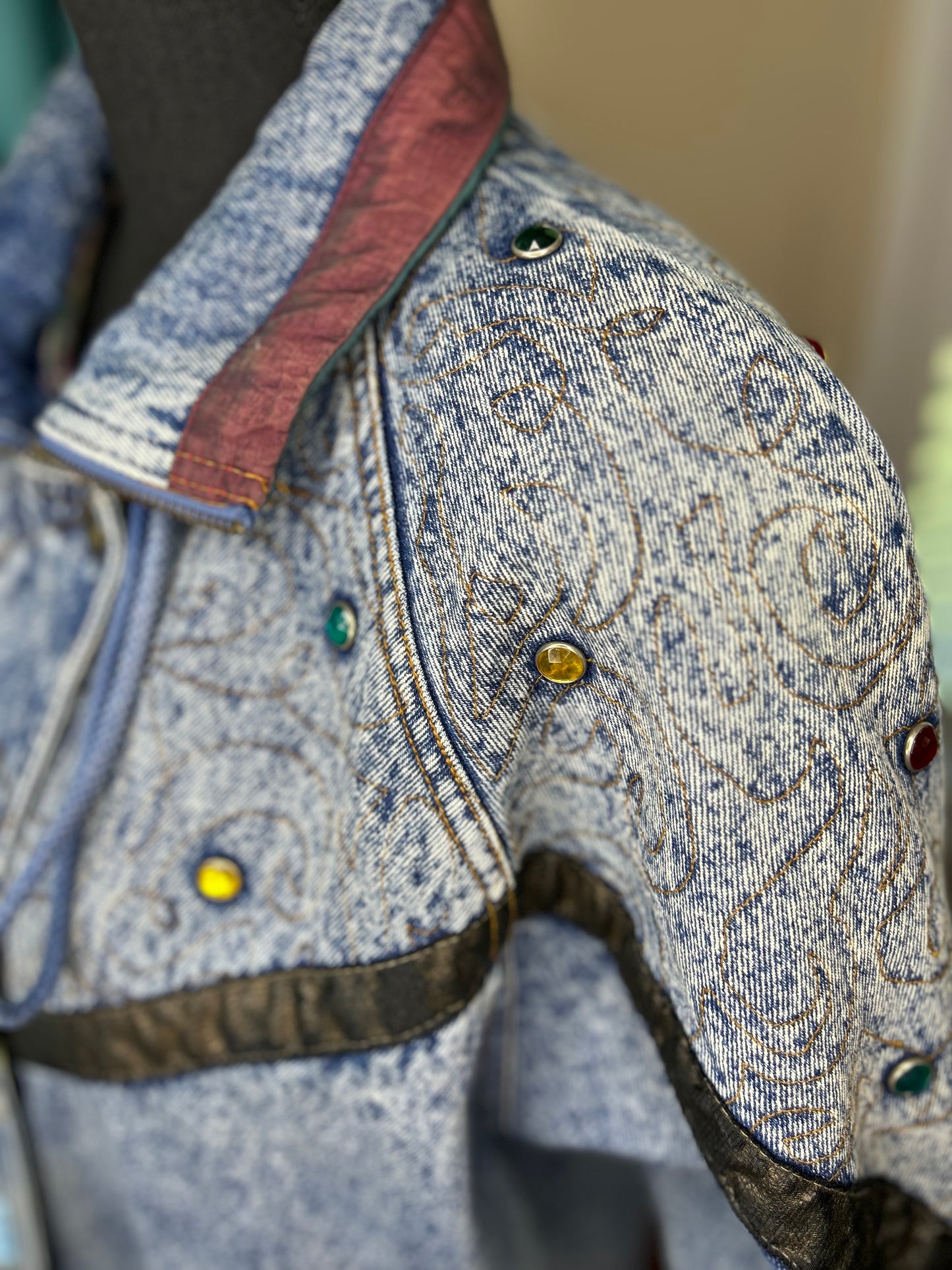 Vintage Bejeweled Denim Jacket