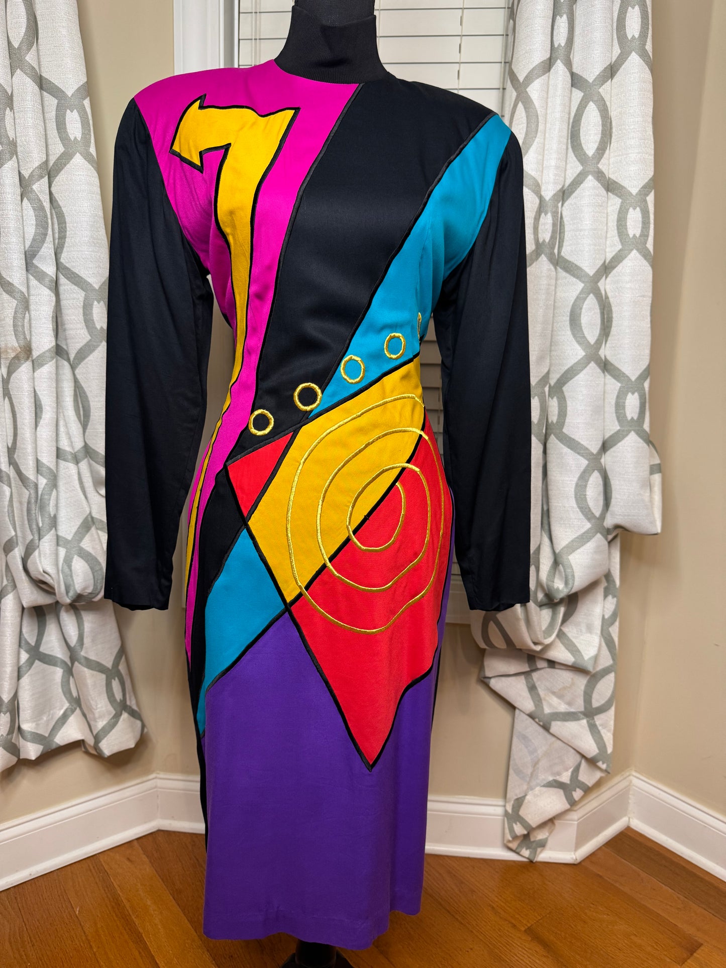 IBE Abstract Print Vintage Dress