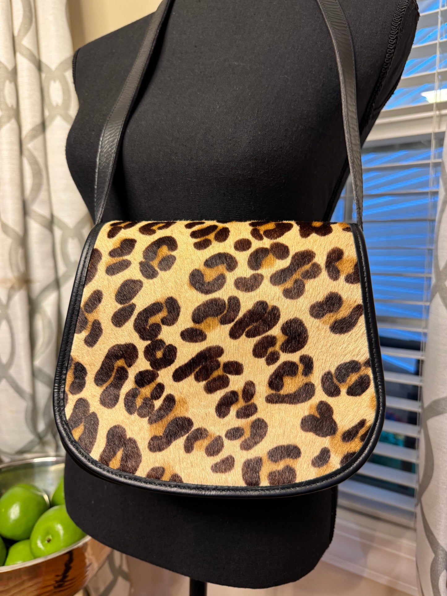Zippi Leather Adjustble Handbag with Mohair