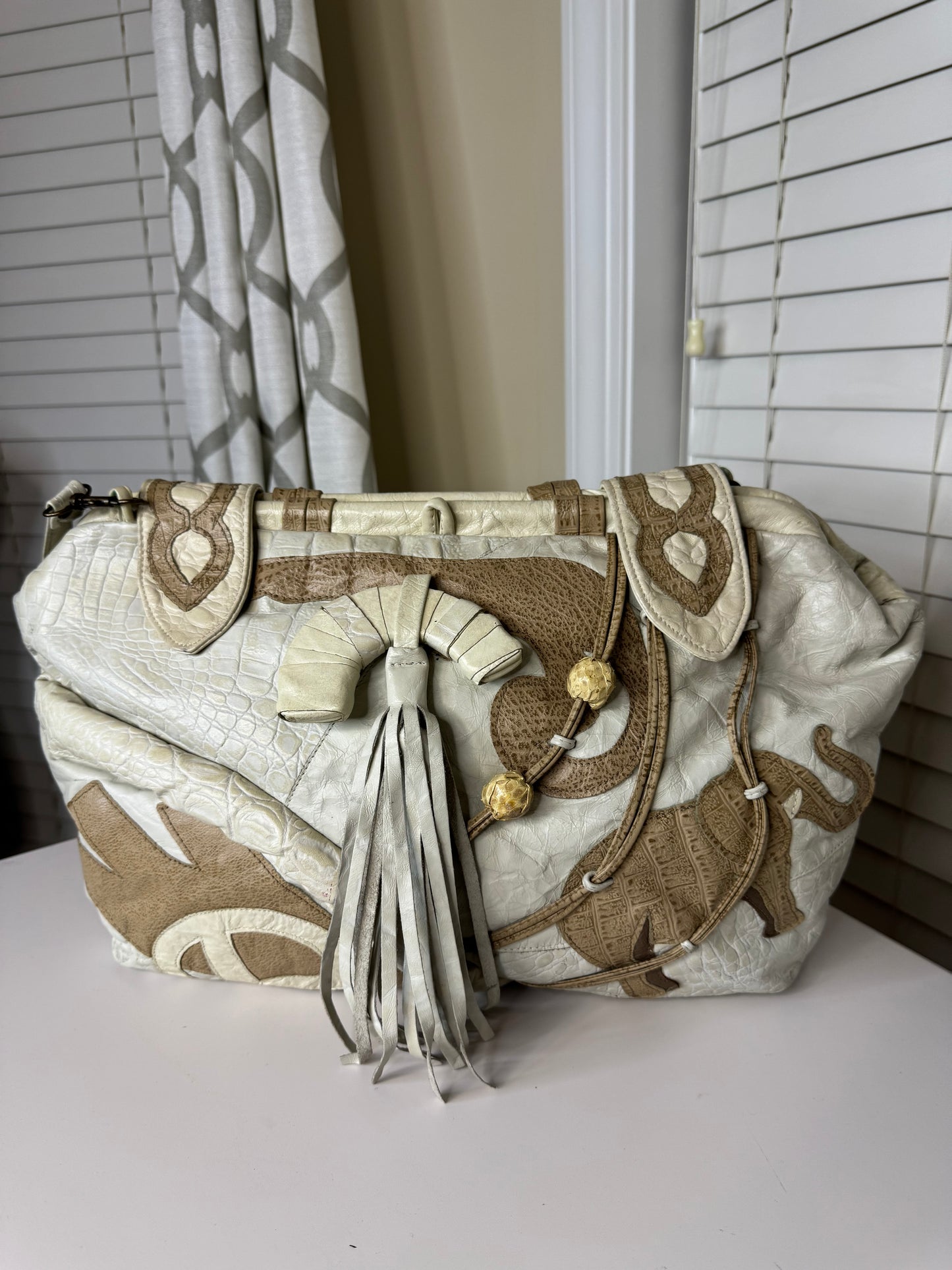 Vintage Elephant Purse with Strap