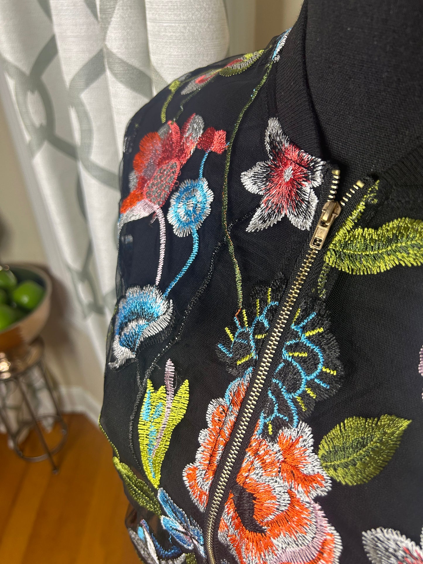 Love Letter Collection Sheer Embroidered Jacket NWT