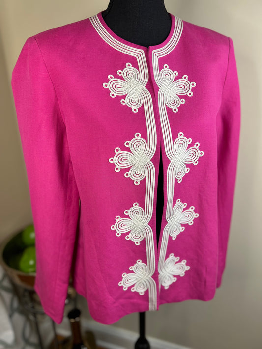 Kasper Pink Embroidered Blazer
