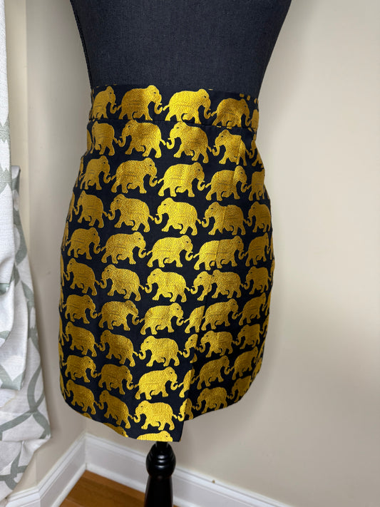 J. Crew Animal Jacquard Faux Wrap Mini Skirt￼