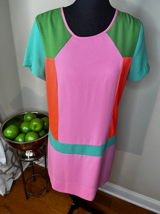 Champagne & Strawberry Colorblock Dress