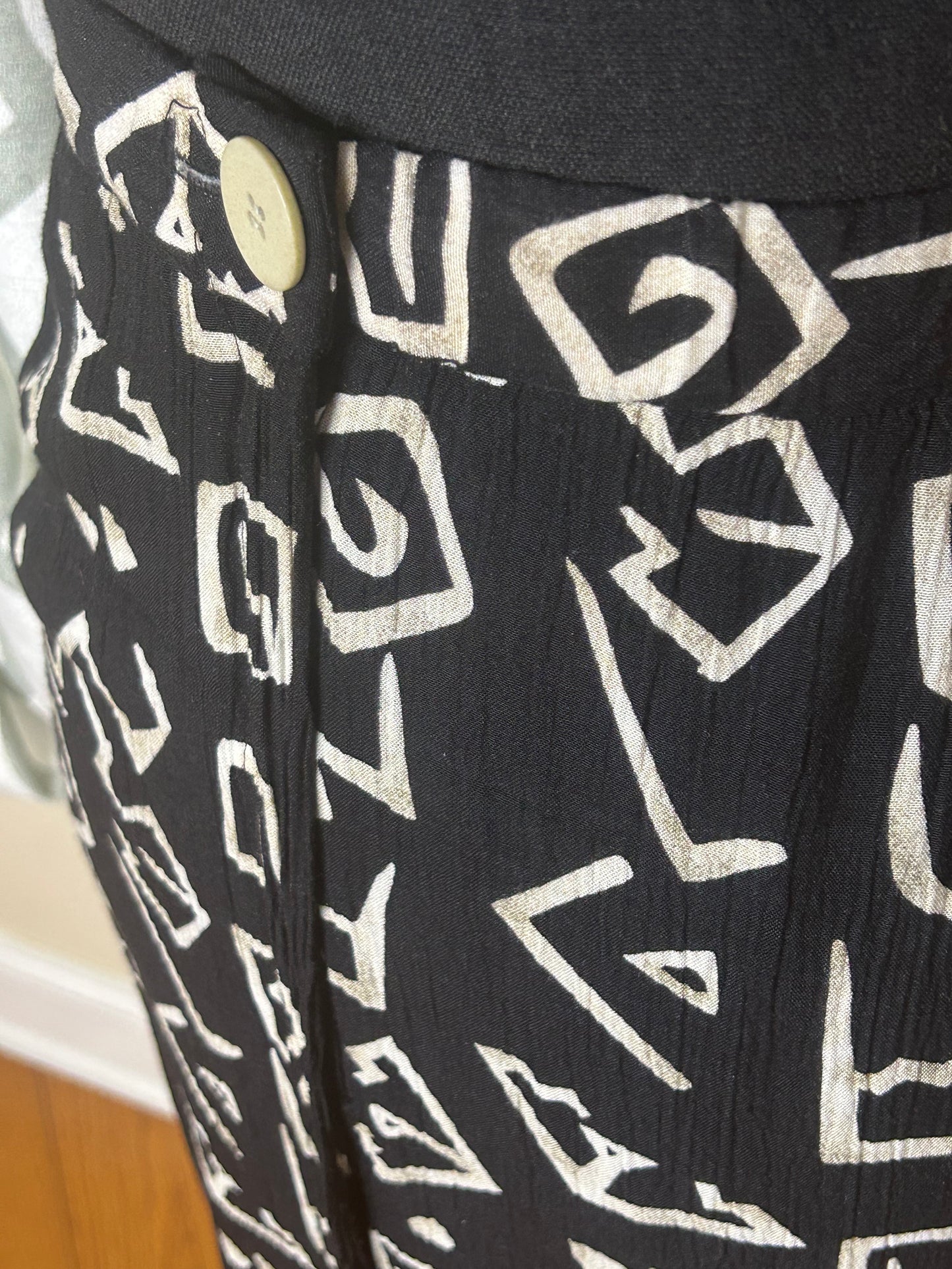 Vintage Ethnic Print Skirt
