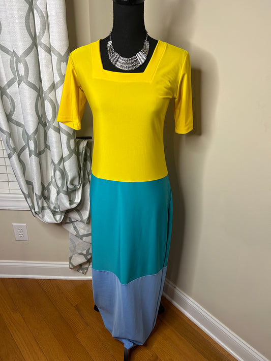 Colorblock Maxi Dress