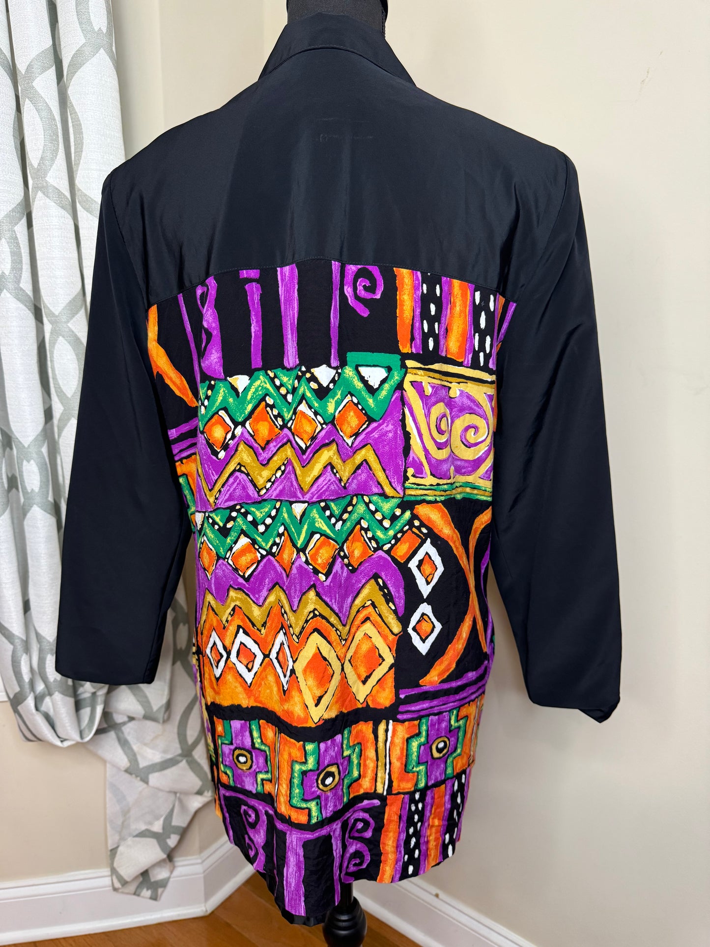 Pierre Lamonte Abstract Print Vintage Blazer
