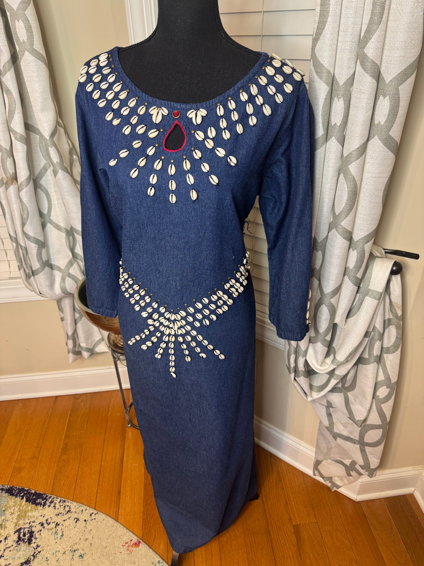 Molato Denim Dress with Shells