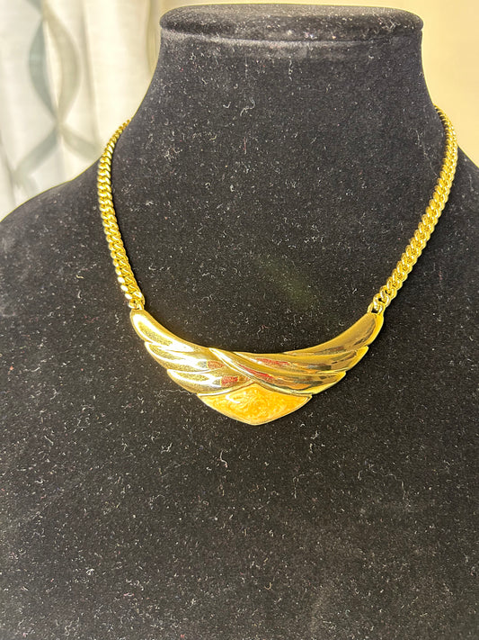 1990s MJ Ent Vintage Stamped Necklace