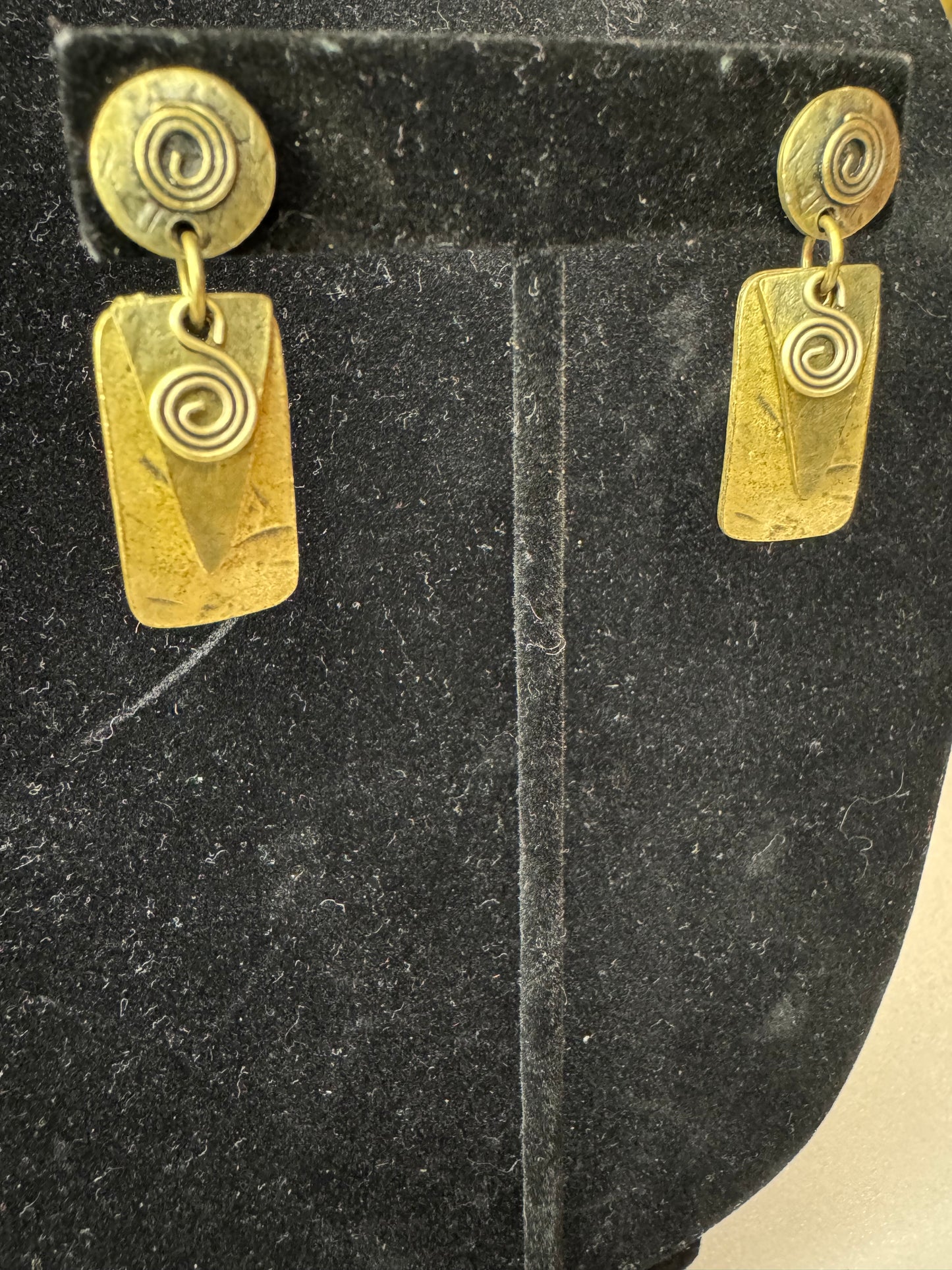 Vtg Tribal Pierced Earrings
