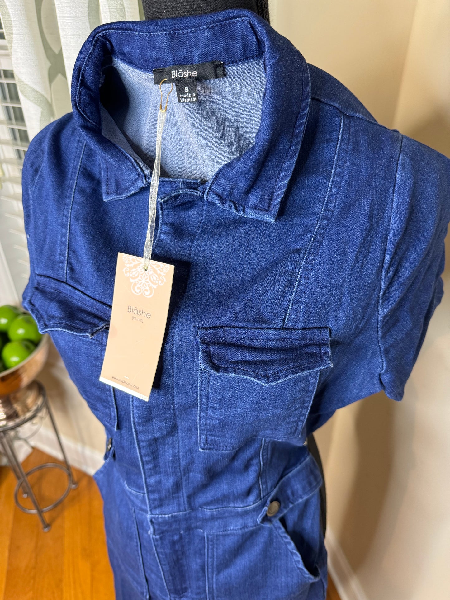 Blashe Boutique Brand Denim Romper NWT