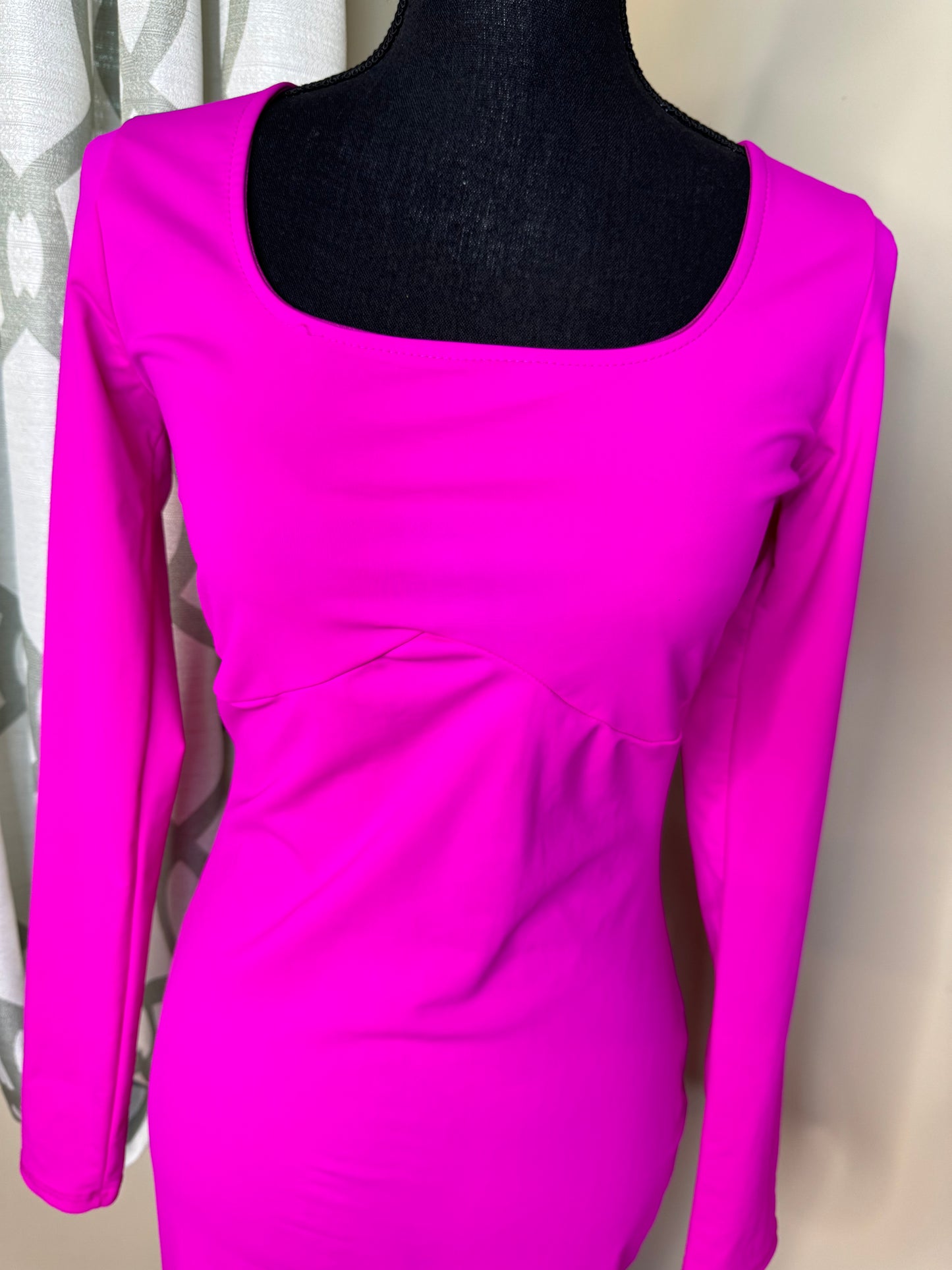 Fashion Nova Noelle Body Con Maxi Dress - Fuchsia