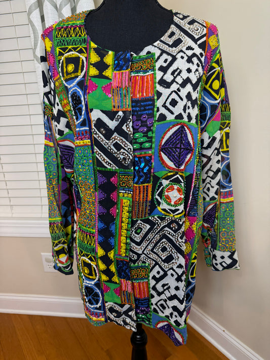 Diane Fres Original Sequin and Beaded Blazer