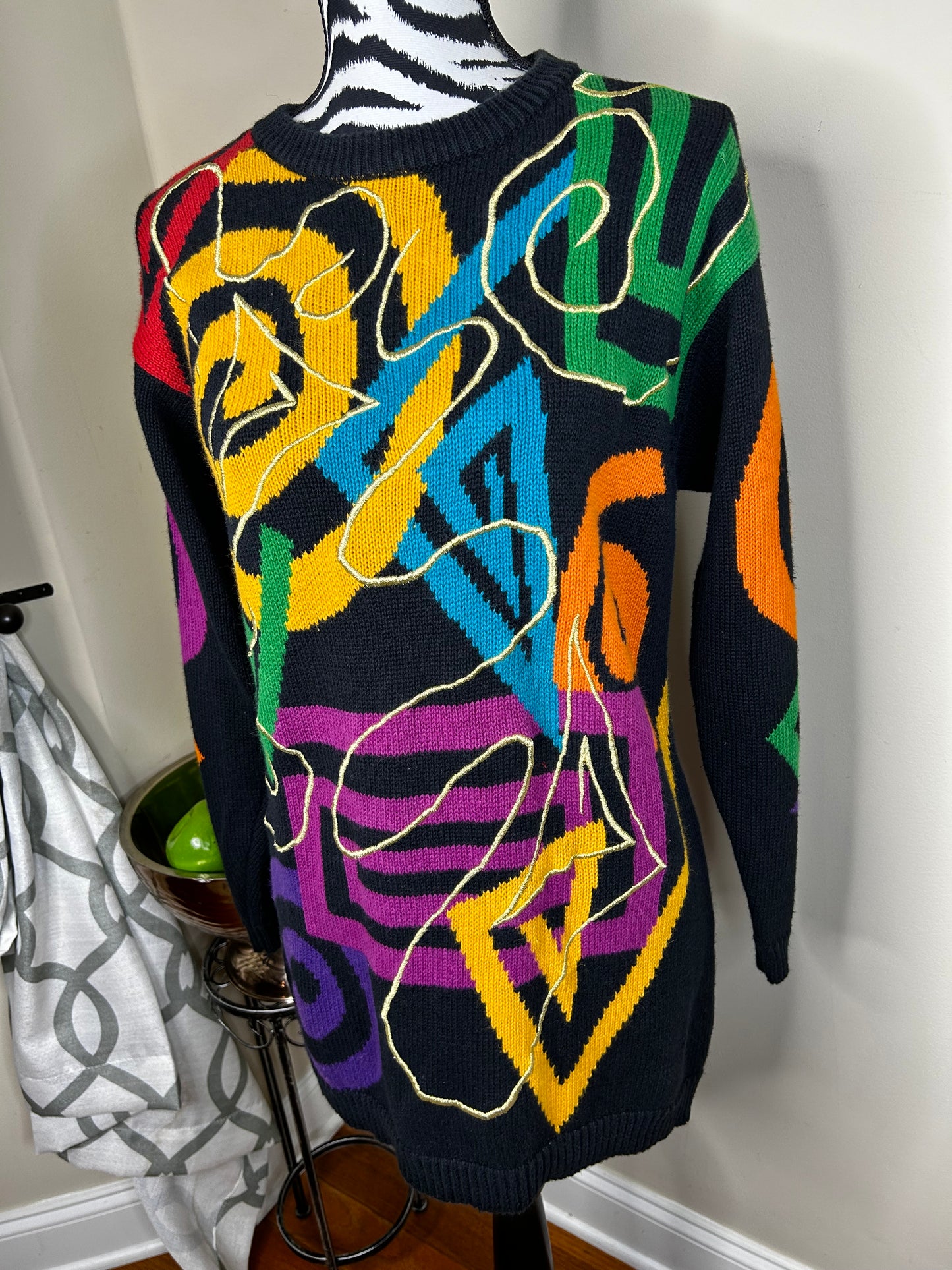 I.B. Diffusion Multicolored Embroidered Sweater