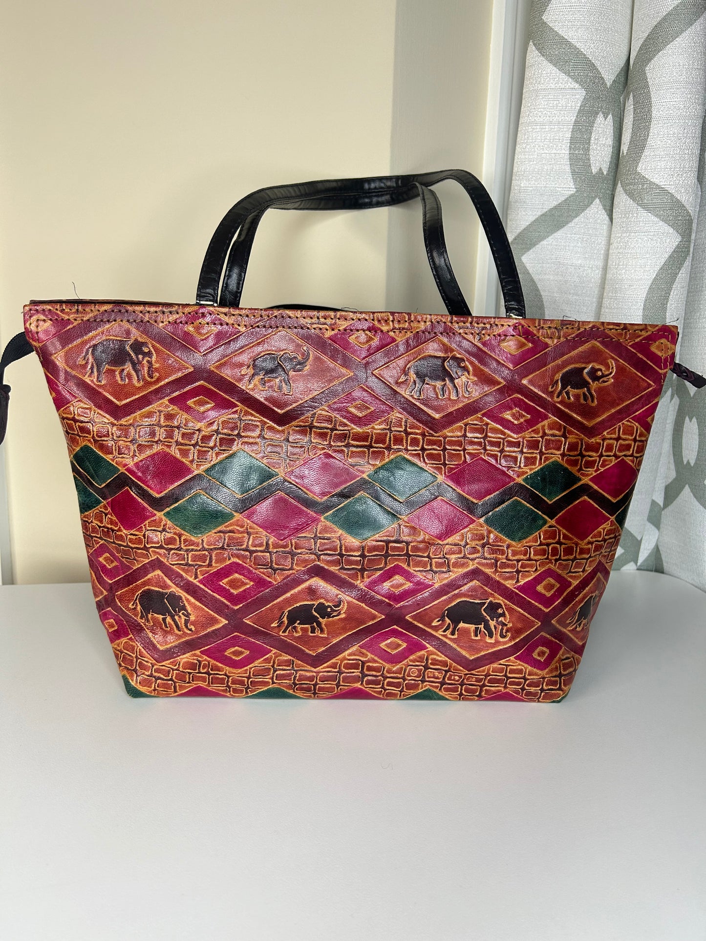 Genuine Leather Elephant Purse