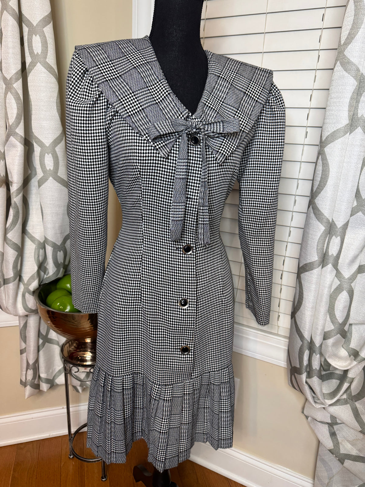 Vintage CARIB Houndstooth Dress