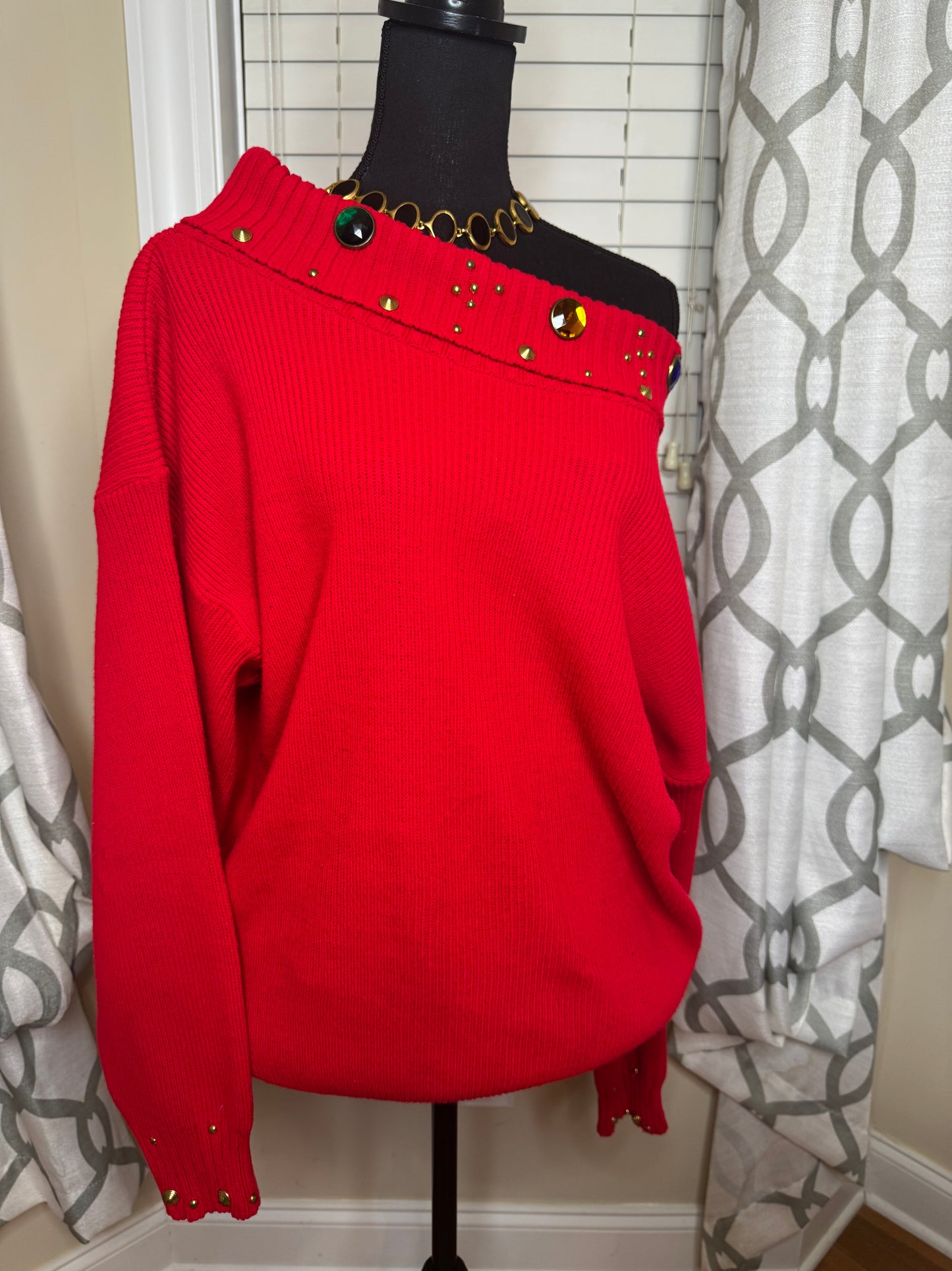 Bejeweled Crowlneck Sweater