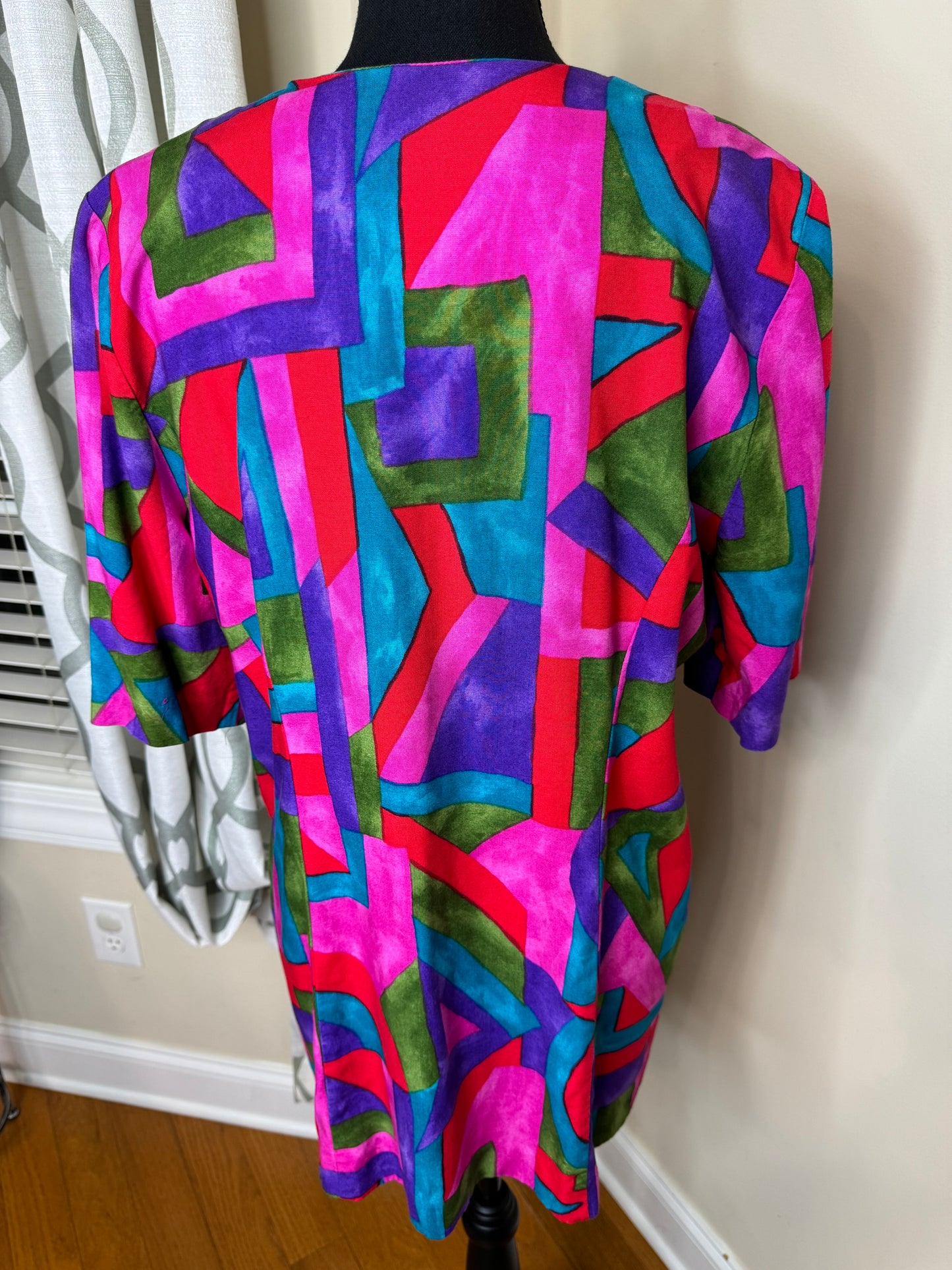 Vintage 80s Jeffrey & Dara Abstract Print "Shacket"