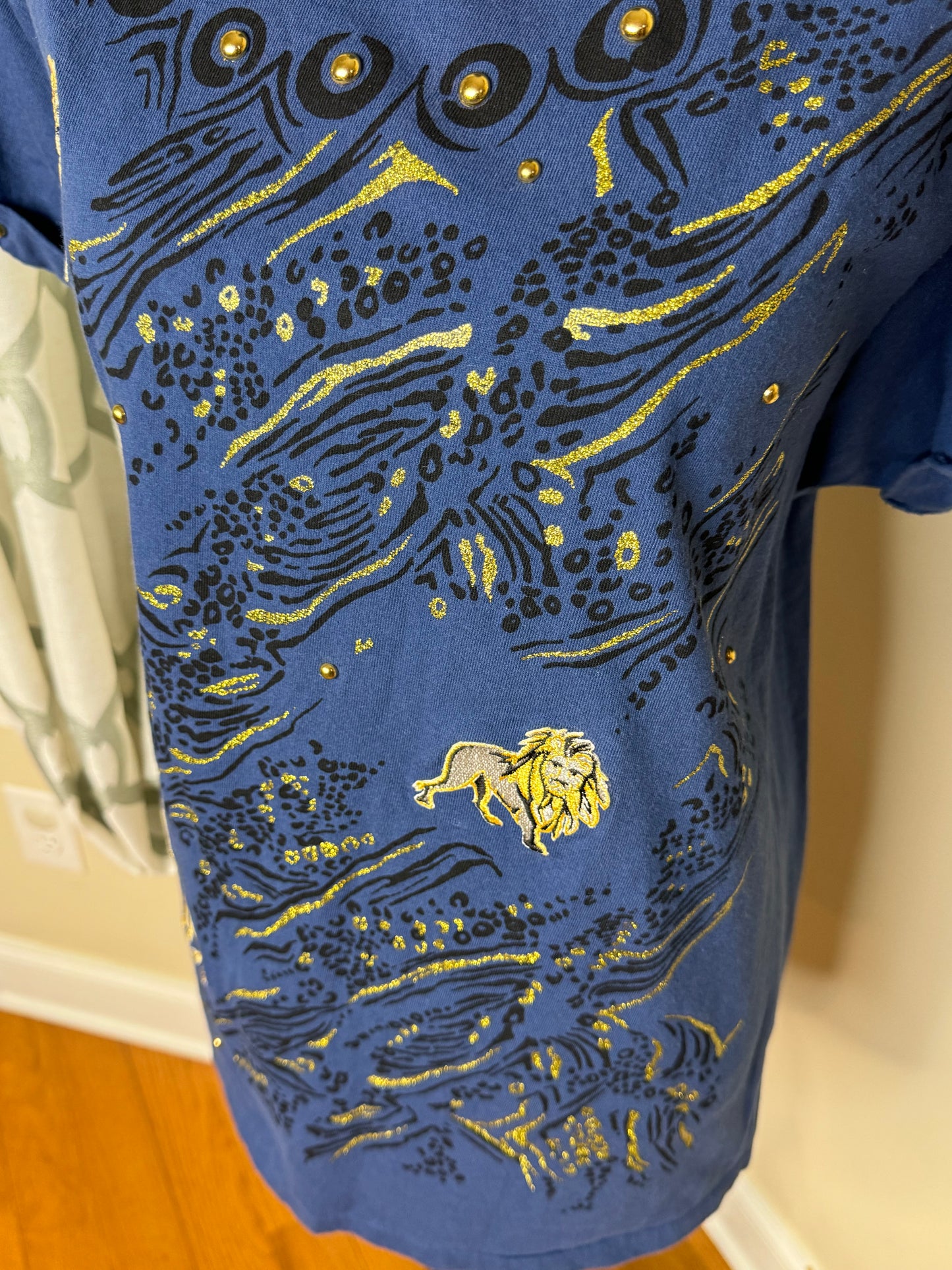 Vintage Mitzia Embroidered, Studded, Hand Painted Tshirt