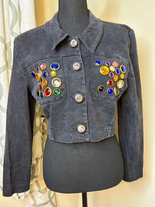 VTG Shox Clothing INC Bejeweled Denim Jacket