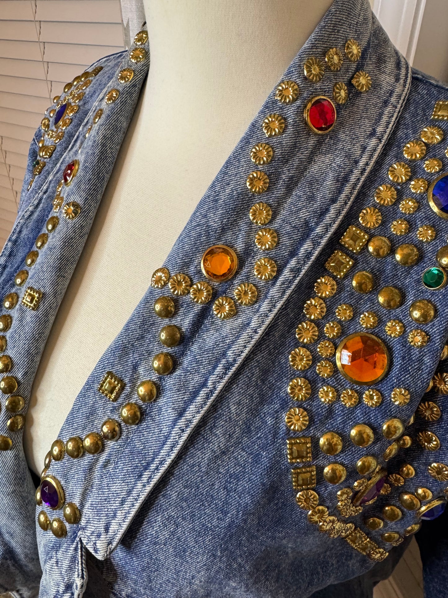 Bejeweled Oversized Denim Jacket