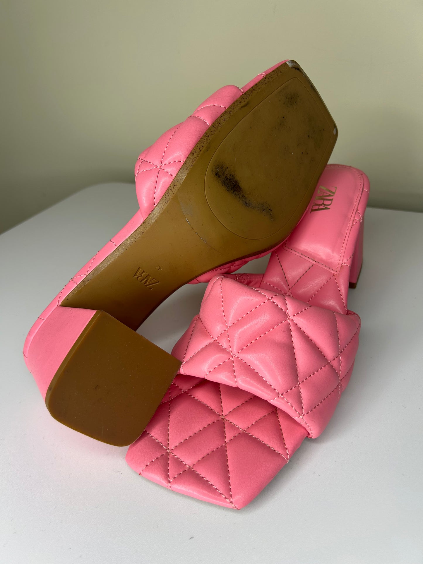 Zara Pink Block Heels