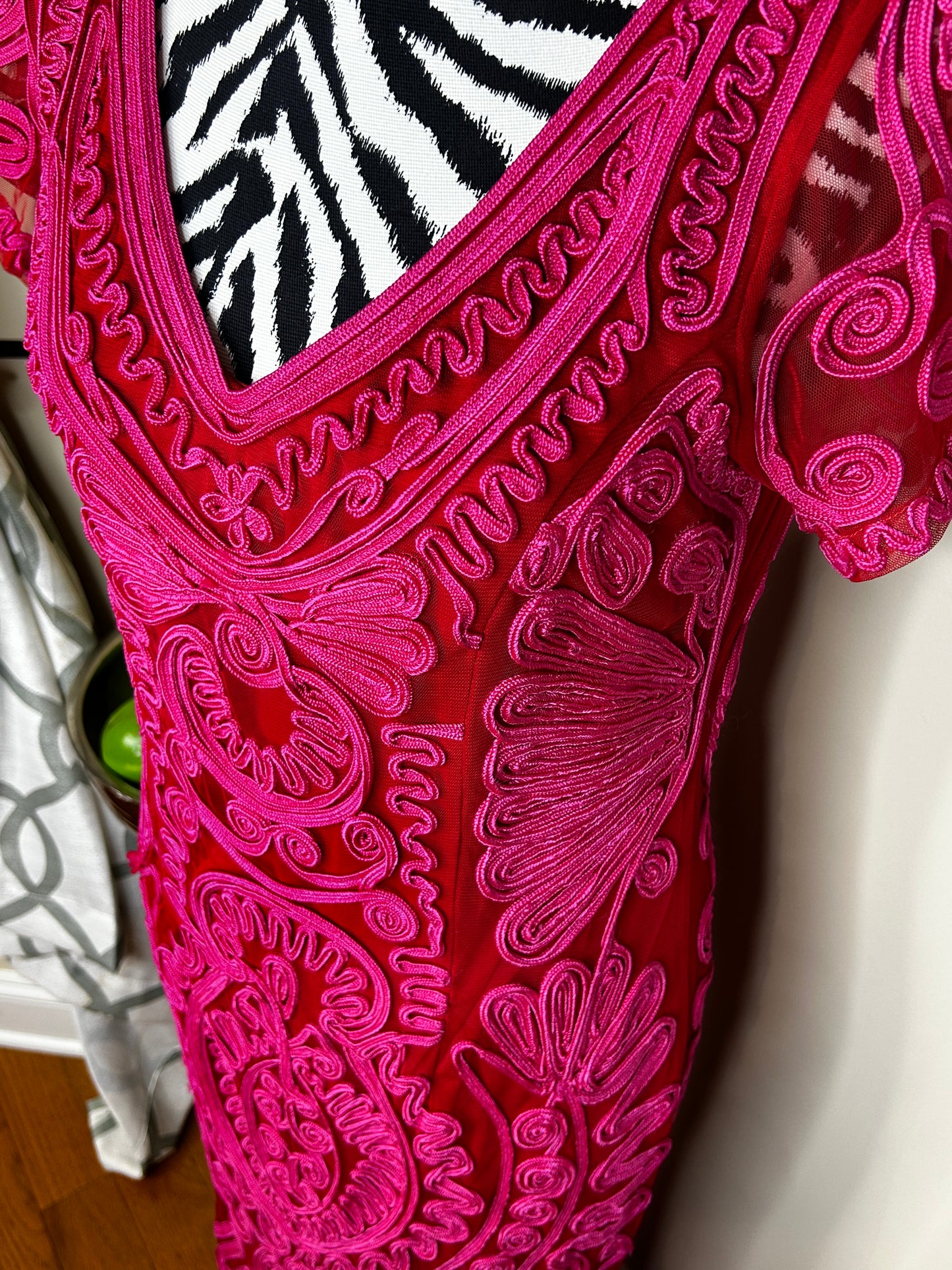 JS Collection Pink Embroidered Dress NWT