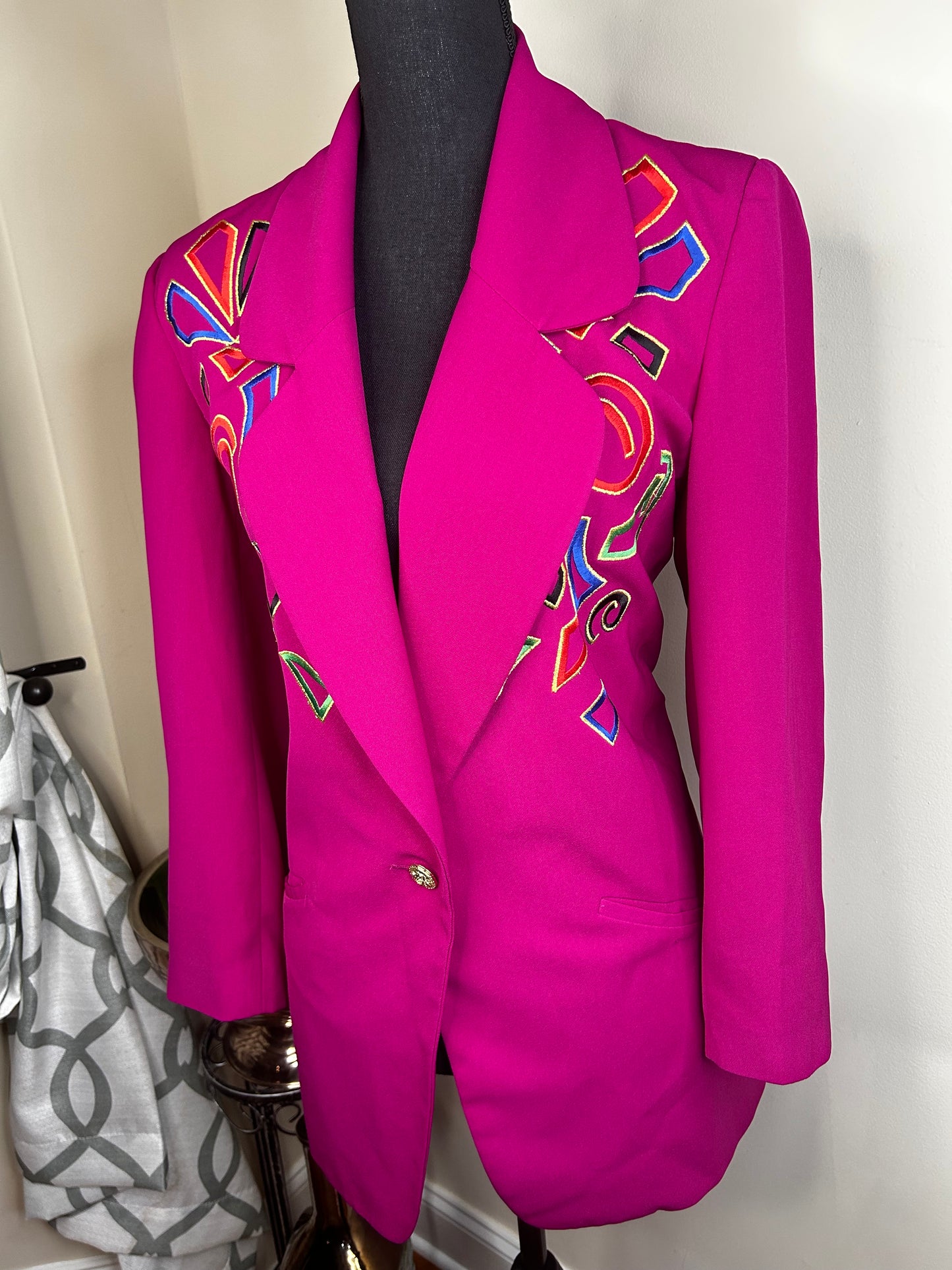 Oleg Cassini Embroidered Blazer