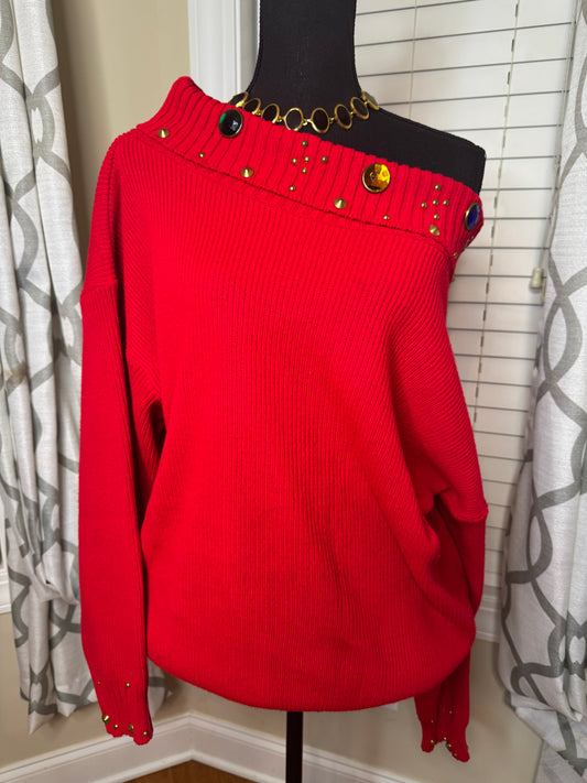 Bejeweled Crowlneck Sweater