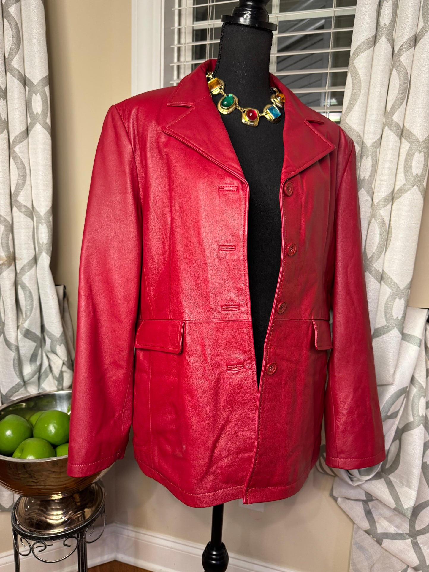 Vtg Leather Blazer NWT