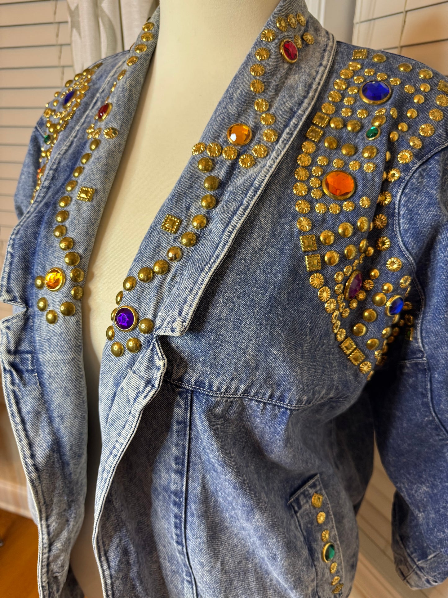Bejeweled Oversized Denim Jacket