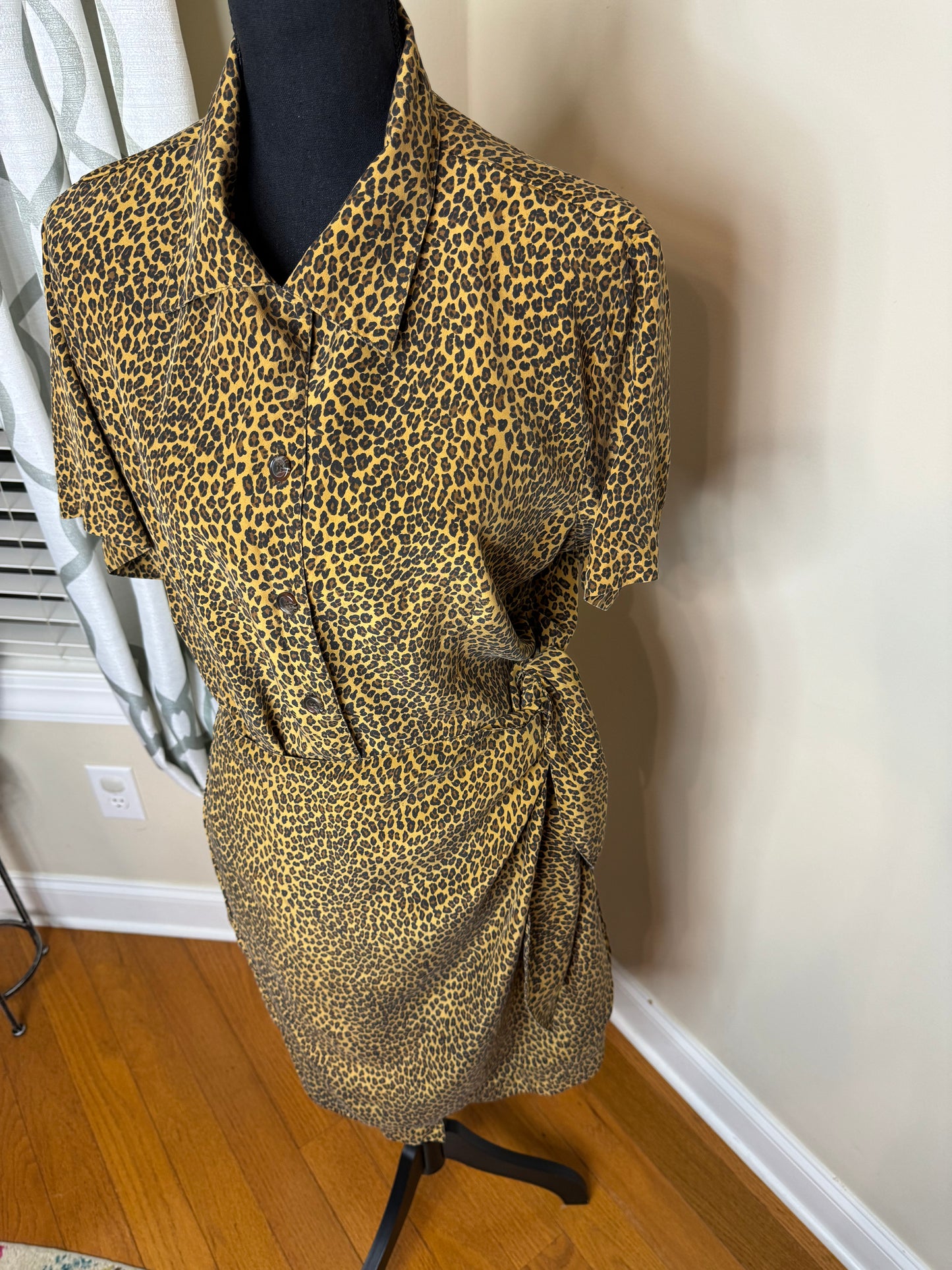 FY2 Vintage Animal Print Wrap Dress