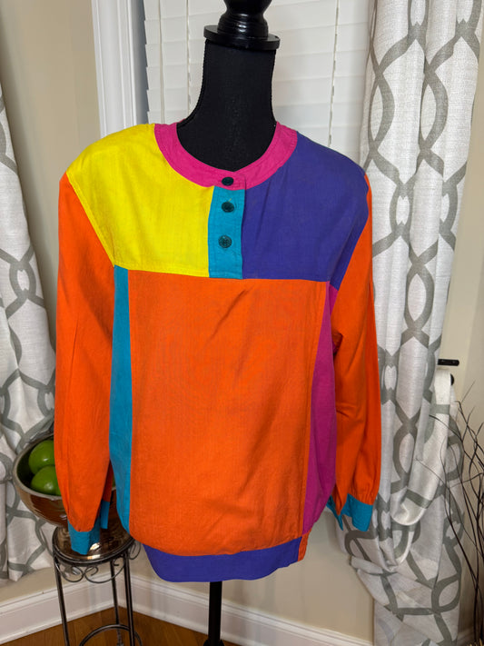 Vtg Jordan Women Colorblock Shirt