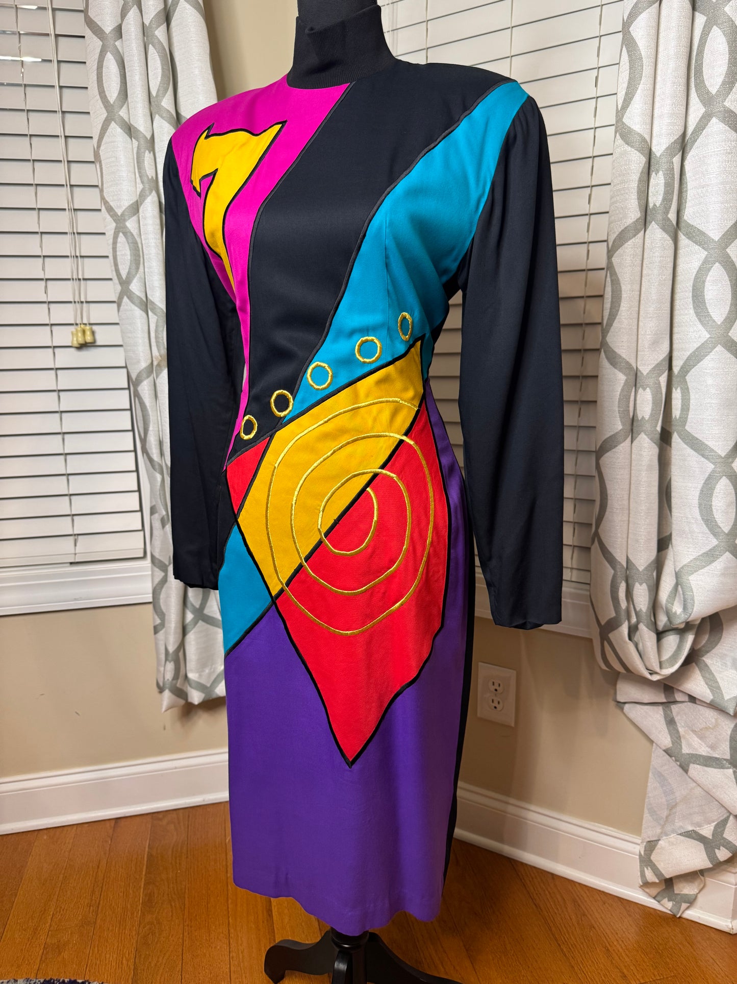 IBE Abstract Print Vintage Dress