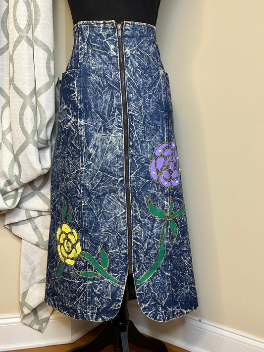 Christie of California Acid Wash Skirt