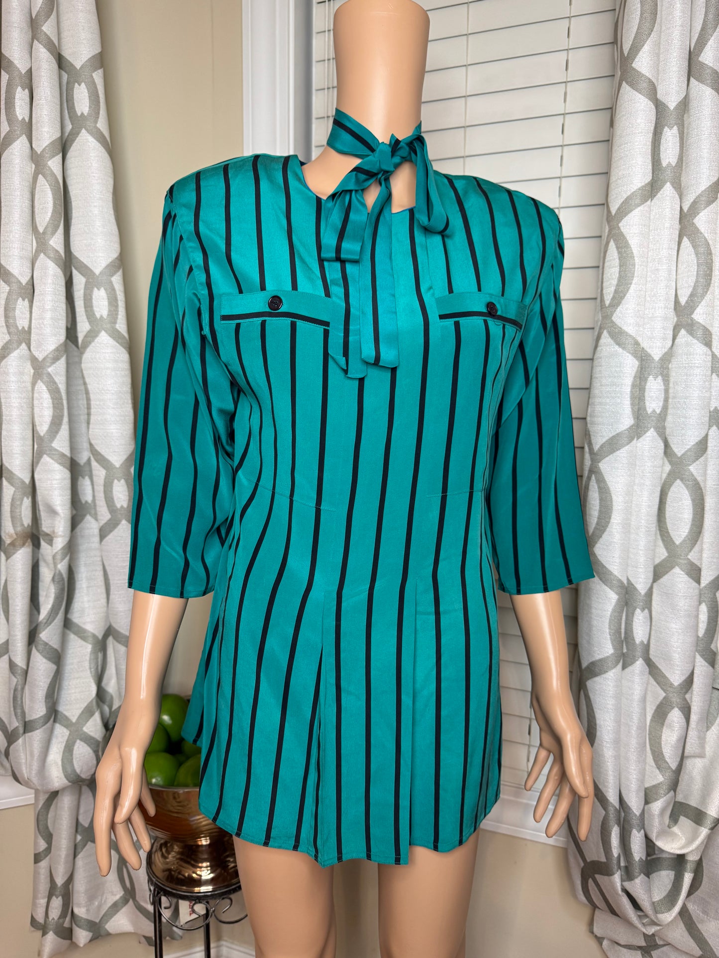 Vintage 100% Silk Shirt with Necktie