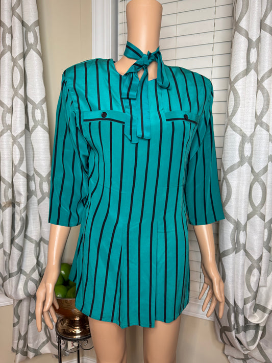 Vintage 100% Silk Shirt with Necktie