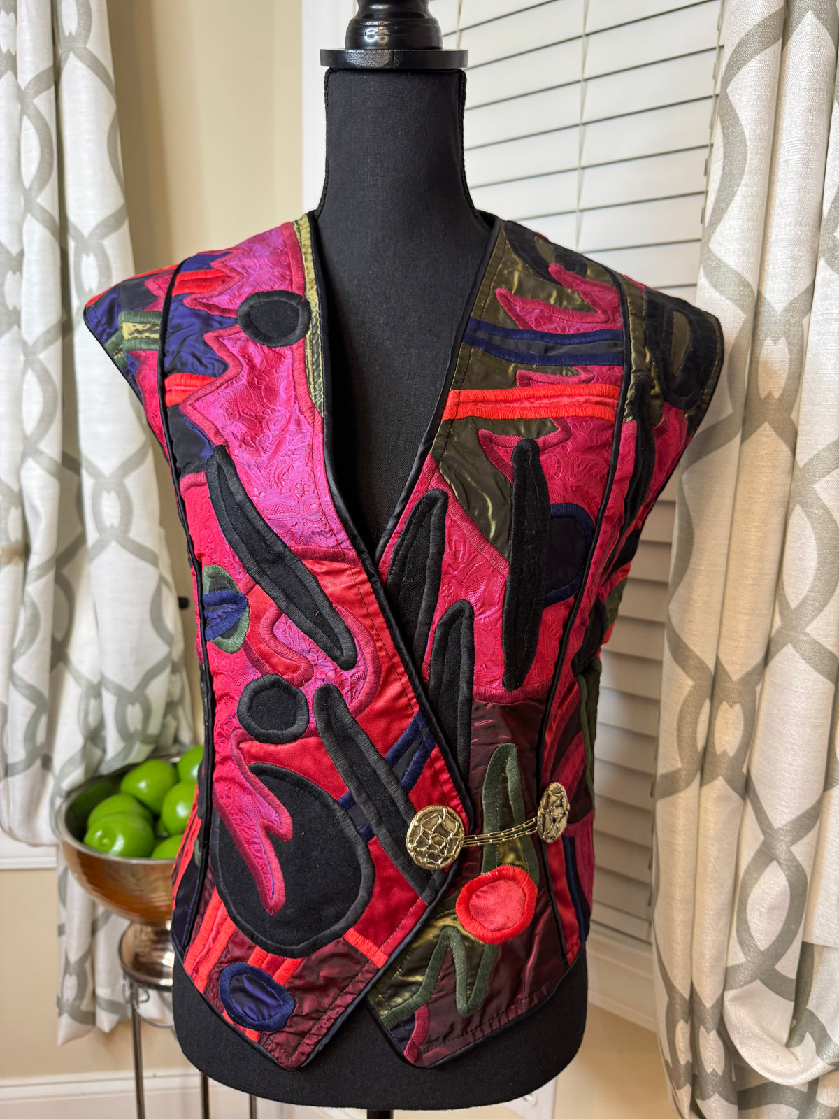 Vintage Judith Roberts 1980s Embroidered Vest
