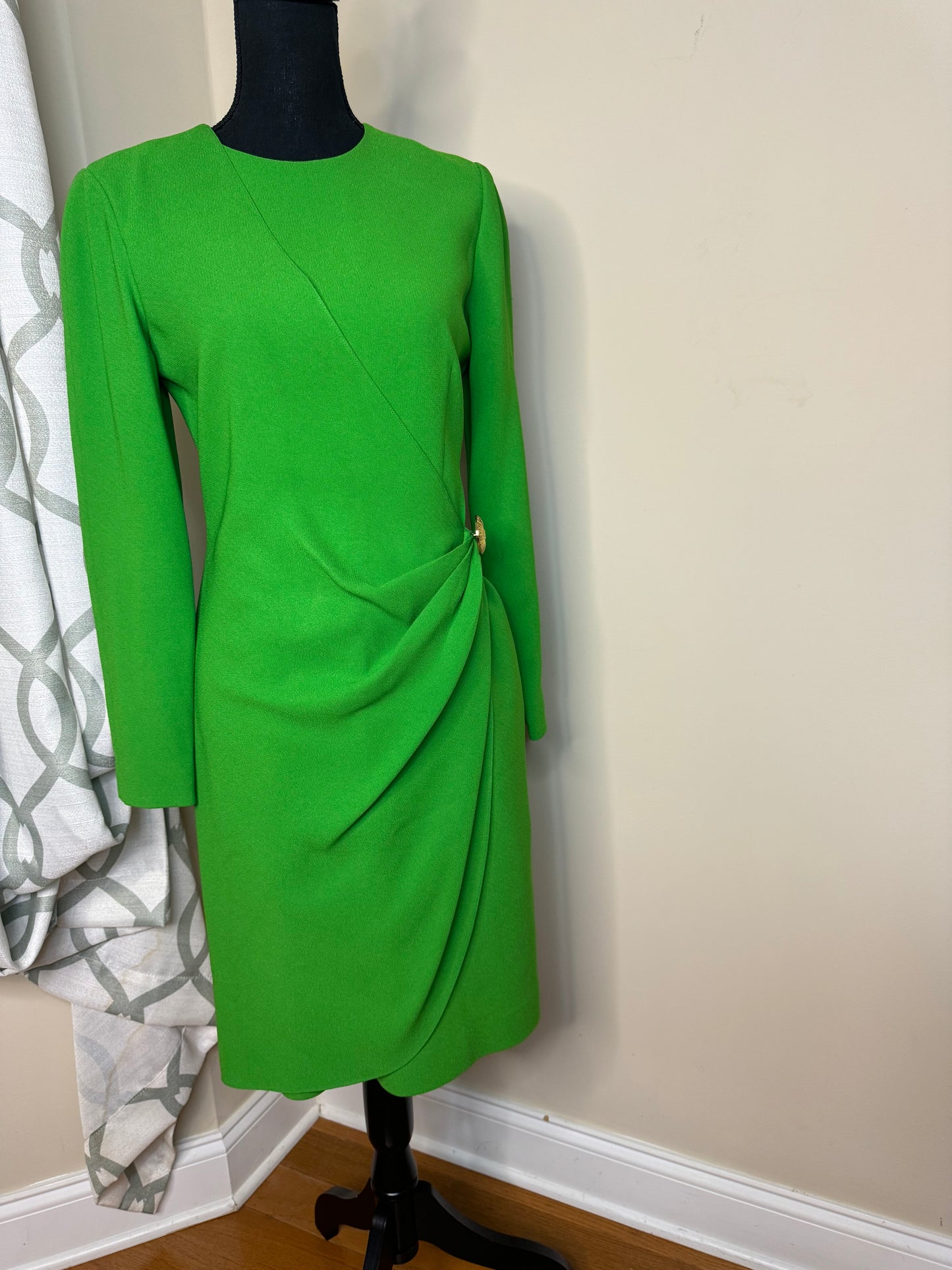 Albert Nipon Boutique 1990s Kelly Green Dress