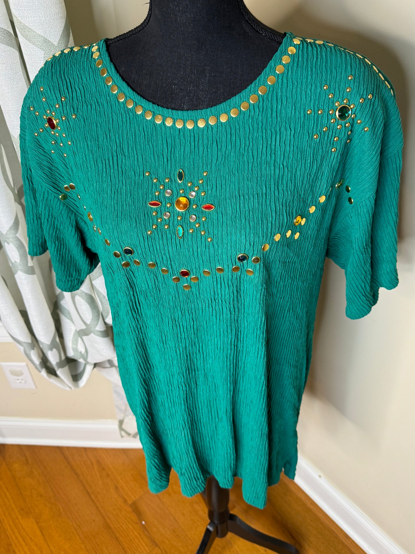 Vintage Bonnie Blain 80s Bejeweled Shirt