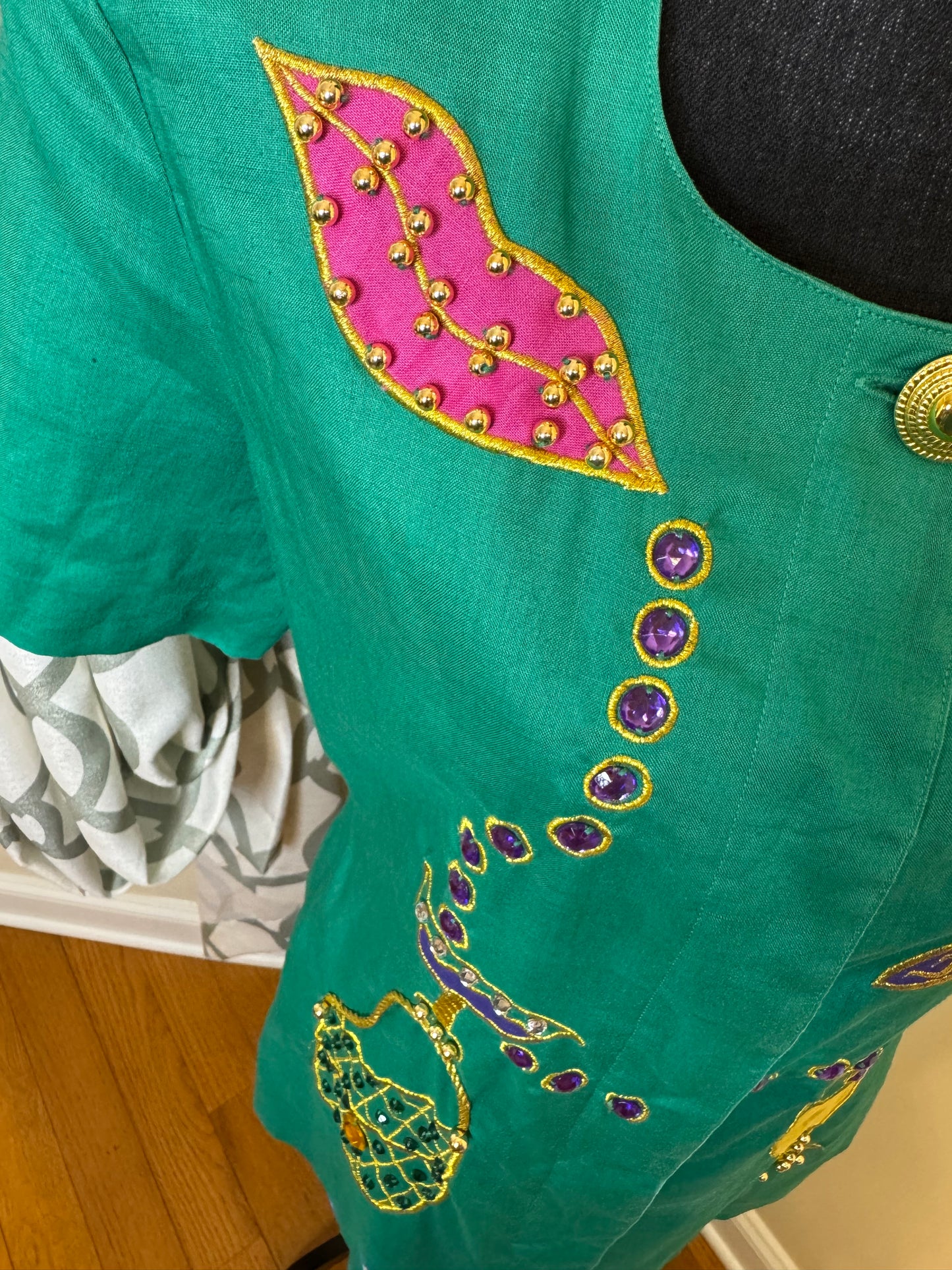JB Collections Beaded and Embroidered Vtg Blazer